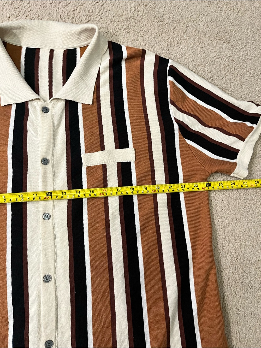 Men’s striped button down shirt - Picture 6 of 7